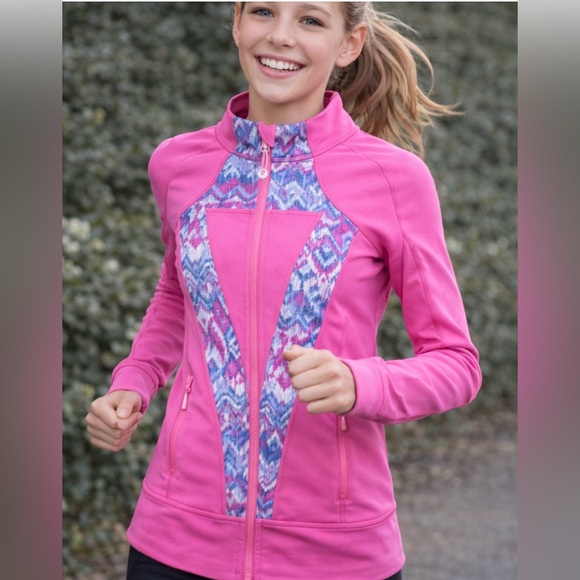 Ivivva Other - Ivivva by Lululemon Hot Pink Perfect Your Practice Full Zip Track Jacket 14